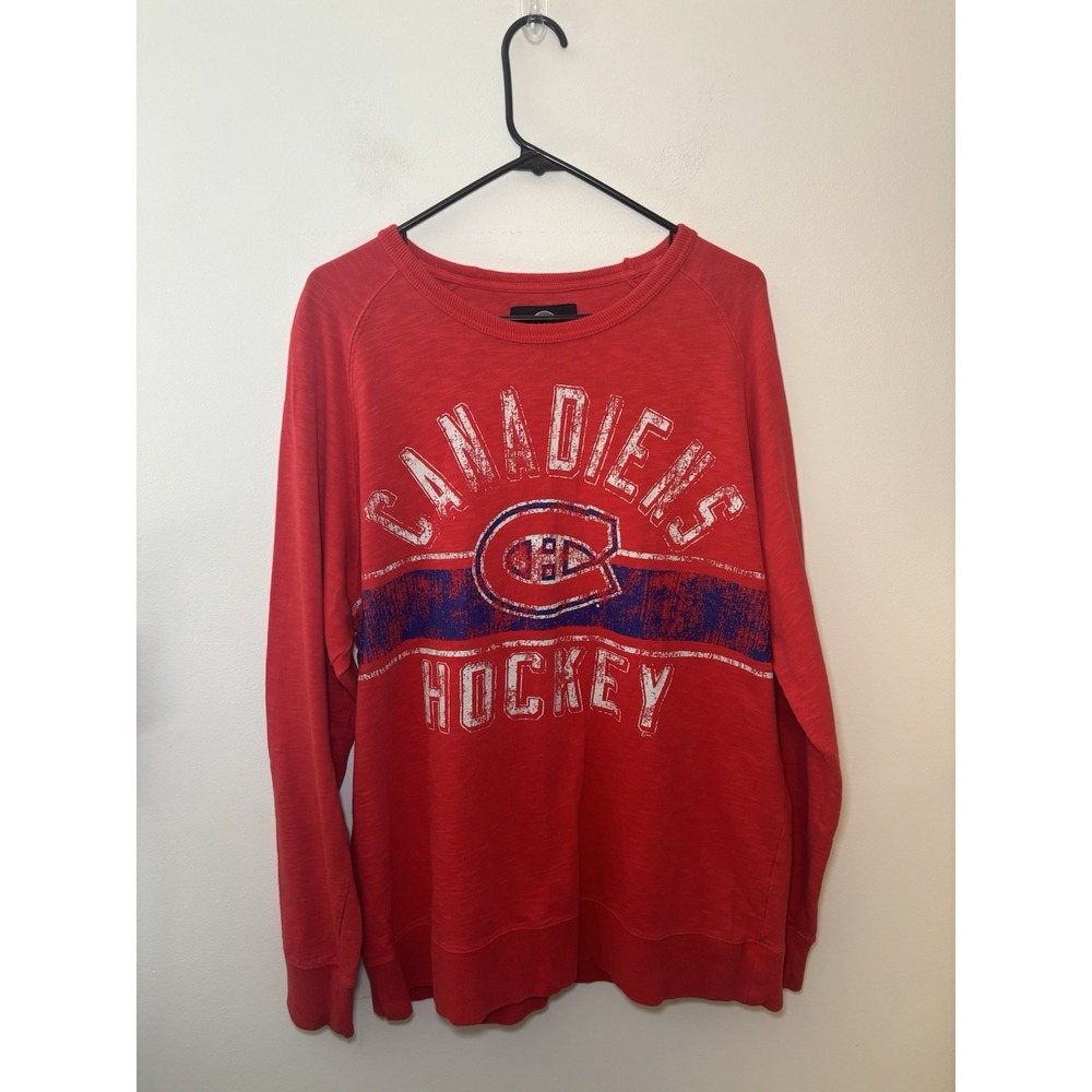 Montreal Canadiens Hockey Womens Large Sweater Distressed NHL